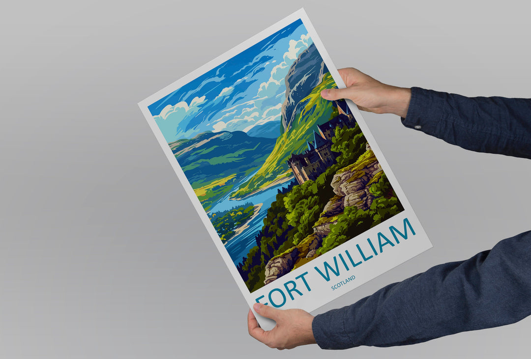 Fort William Travel Print Wall Art Fort William Wall Hanging Home Décor Fort William Gift Art Lovers Scotland Art Lover Gift Fort William