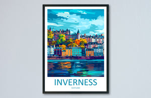 Inverness Cityscape Print Inverness Home Decor European City Art Print Inverness