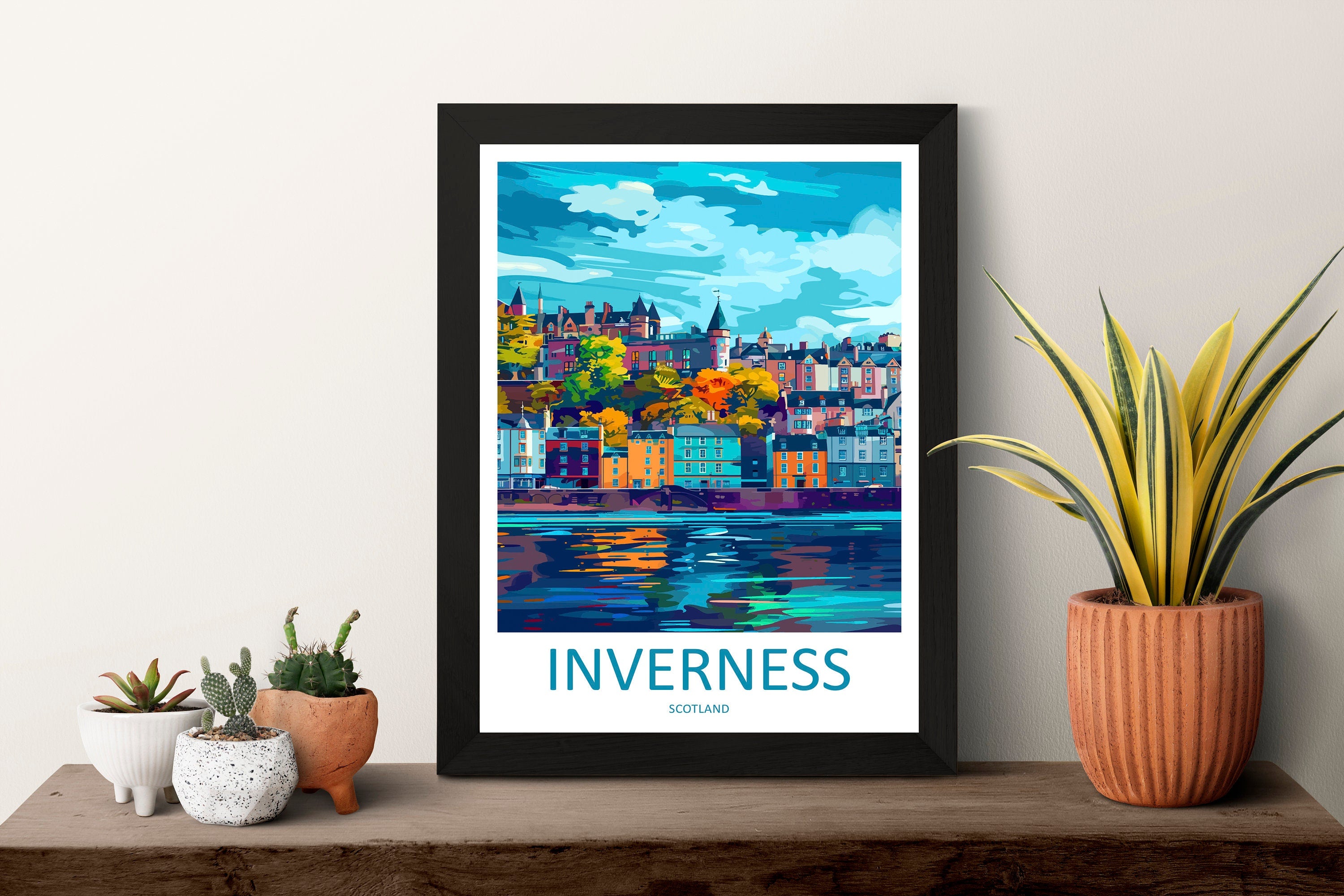 Inverness Cityscape Print Inverness Home Decor European City Art Print Inverness