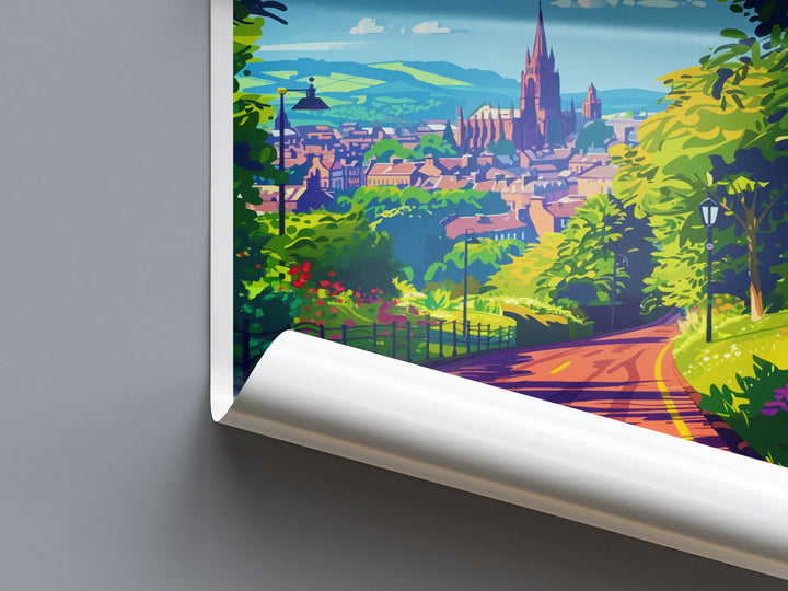 Glasgow Travel Print Wall Art Glasgow Wall Hanging Home Décor Glasgow Gift Art Lovers Scotland Art Lover Gift Glasgow Travel Artwork