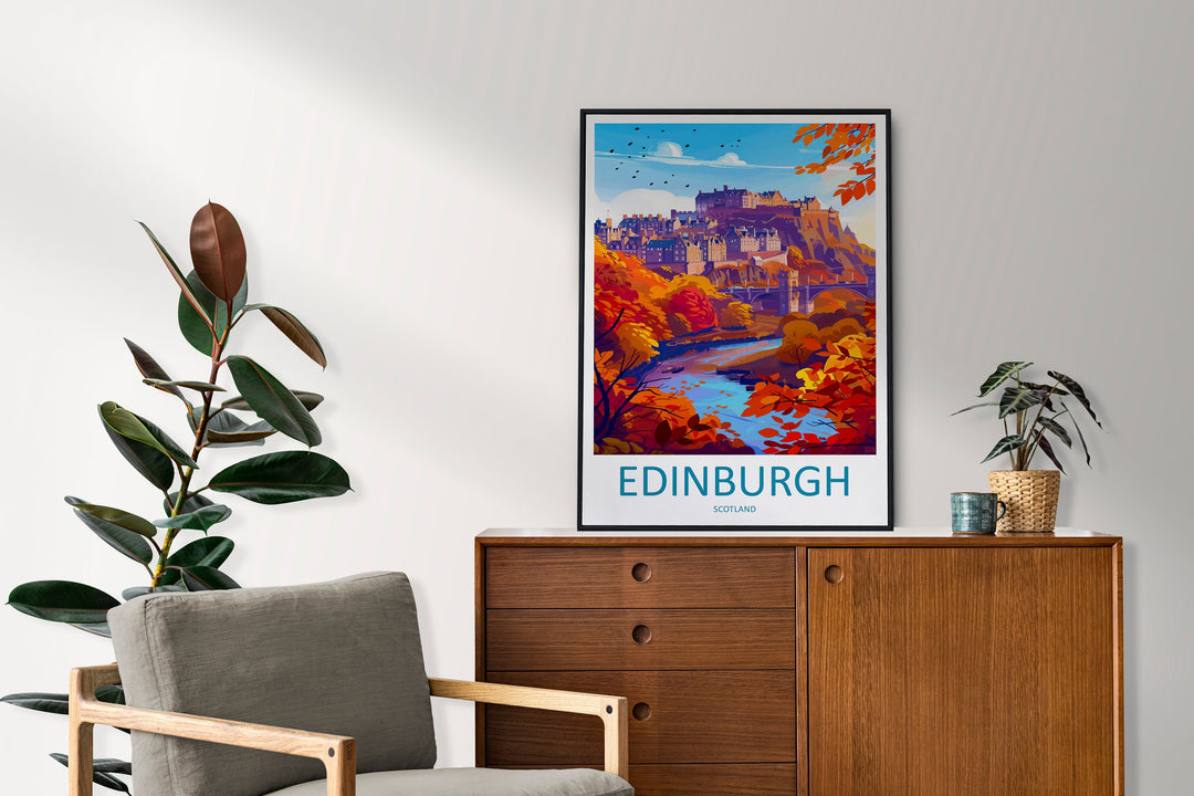 Edinburgh Cityscape Print Edinburgh Home Decor European City Art Print Edinburgh Wall Art Scotland Enthusiast Gift Wall Hanging Edinburgh