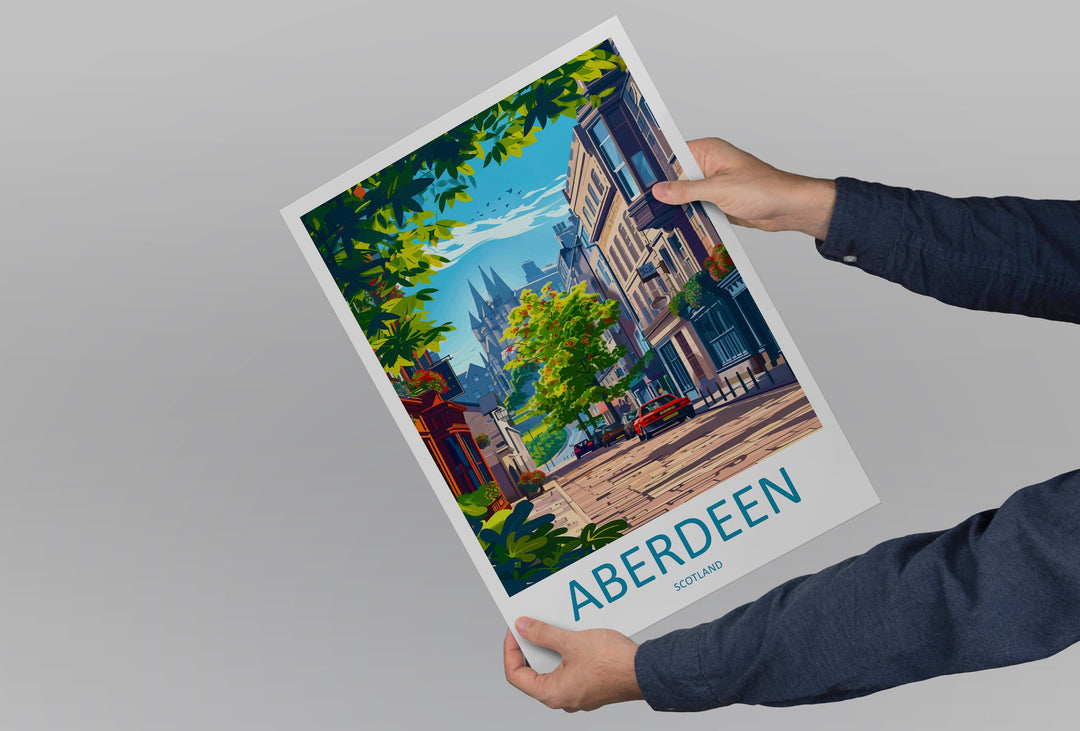 Aberdeen Print Aberdeen Home Décor Scotland City Art Print Aberdeen Wall Art for Scotland Enthusiast Gift Wall Hanging Aberdeen Cityscape
