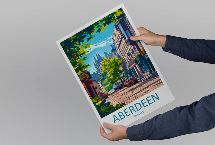 Aberdeen Print Aberdeen Home Décor Scotland City Art Print Aberdeen Wall Art for Scotland Enthusiast Gift Wall Hanging Aberdeen Cityscape