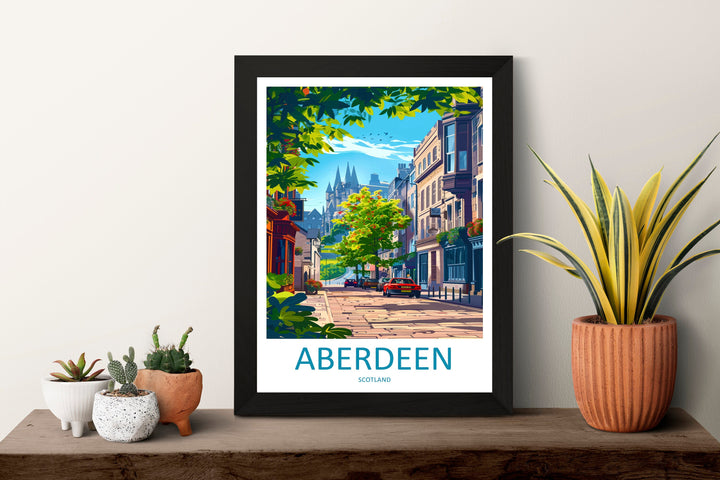 Aberdeen Print Aberdeen Home Décor Scotland City Art Print Aberdeen Wall Art for Scotland Enthusiast Gift Wall Hanging Aberdeen Cityscape