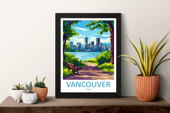 Vancouver Travel Print Wall Art Vancouver Wall Hanging Home Décor Vancouver Gift Art Lovers Canada Art Lover Gift Vancouver Gift