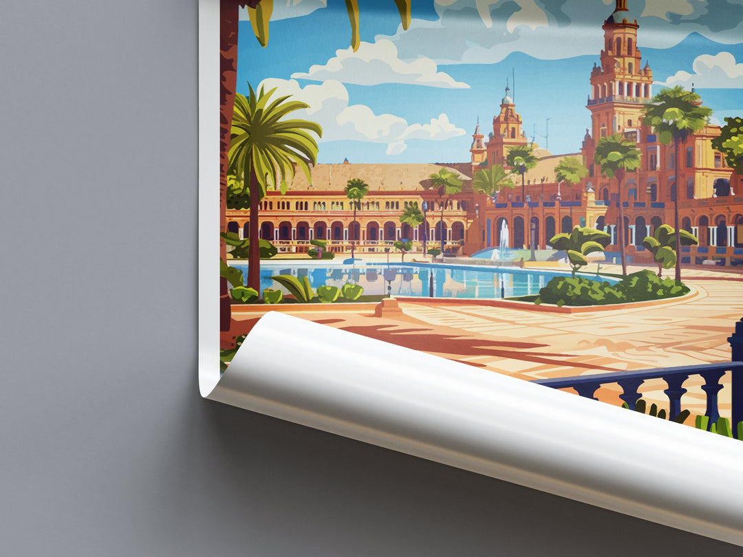 Seville Travel Print Wall Art Seville Wall Hanging Home Décor Seville Gift Art Lovers Spain Art Lover Gift Seville Print Spain Wall Art Deco