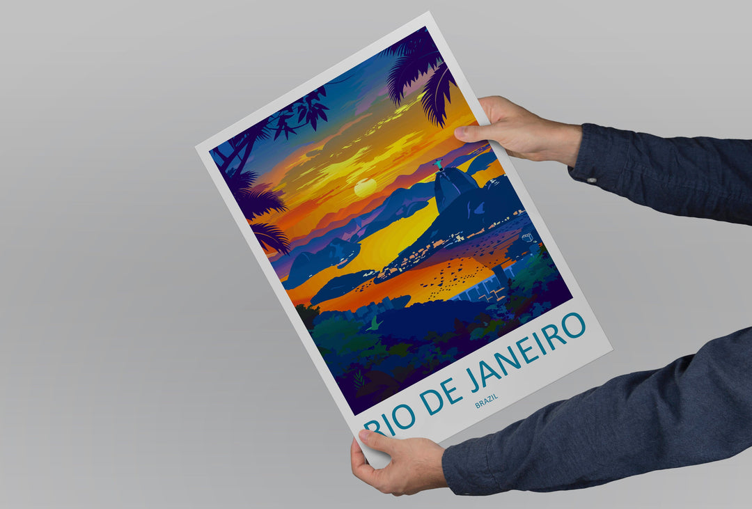 Rio De Janeiro Travel Print Wall Art Rio De Janeiro Wall Hanging Home Decor Rio De Janeiro Gift Art Lovers Wall Art Print Art Brazil Art
