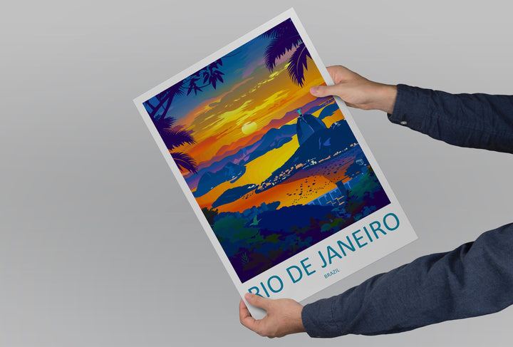 Rio De Janeiro Travel Print Wall Art Rio De Janeiro Wall Hanging Home Decor Rio De Janeiro Gift Art Lovers Wall Art Print Art Brazil Art