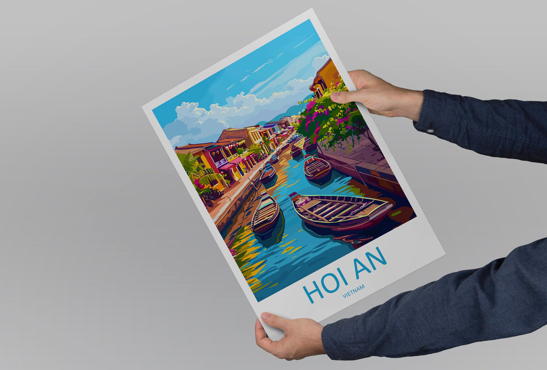 Hoi An Travel Print Wall Art Hoi An Wall Hanging Home Décor Hoi An Gift Art Lovers Vietnam Art Lover Gift Hoi An Wall Art For Vietnam Lover