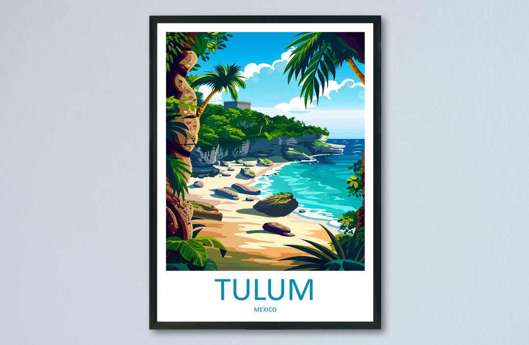 Tulum Travel Print Wall Art Tulum Wall Hanging Home Decoration Tulum Gift Art Lovers Wall Art Print Art Tulum Wall Hanging Poster Tulum Art