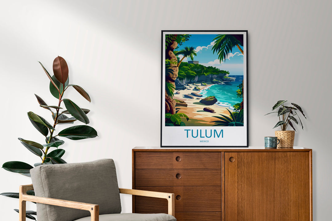 Tulum Travel Print Wall Art Tulum Wall Hanging Home Decoration Tulum Gift Art Lovers Wall Art Print Art Tulum Wall Hanging Poster Tulum Art