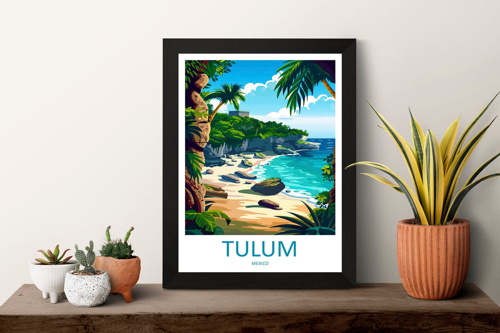 Tulum Travel Print Wall Art Tulum Wall Hanging Home Decoration Tulum Gift Art Lovers Wall Art Print Art Tulum Wall Hanging Poster Tulum Art
