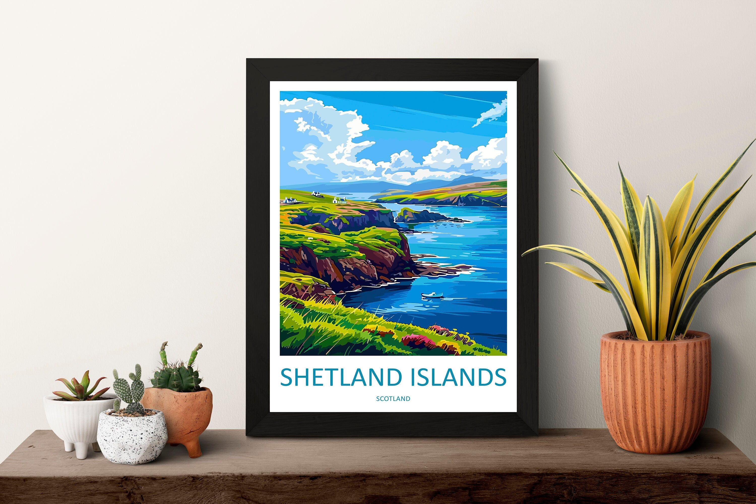 Shetland Travel Print Shetland Home Décor Scotland Art Print Shetland Wall Print For Shetland Gift Wall Hanging Scottish Islands Shetland