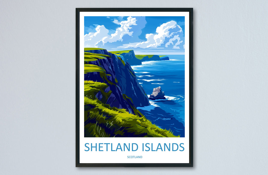 Shetland Travel Print Shetland Home Décor Scotland Art Print Shetland Wall Print For Shetland Gift Wall Hanging Scottish Islands Shetland