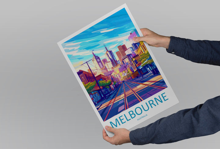 Melbourne Travel Print Wall Art Melbourne Wall Hanging Home Décor Melbourne Gift Art Lovers Wall Art Australia Travel Print