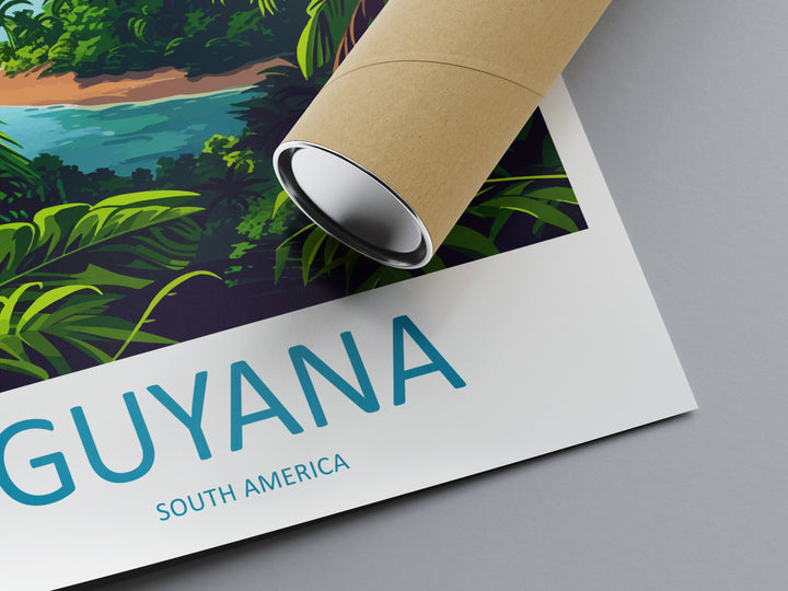 Guyana Travel Print Wall Art Guyana Wall Hanging Home Décor Guyana Gift Art Lovers Wall Art South America Travel Print
