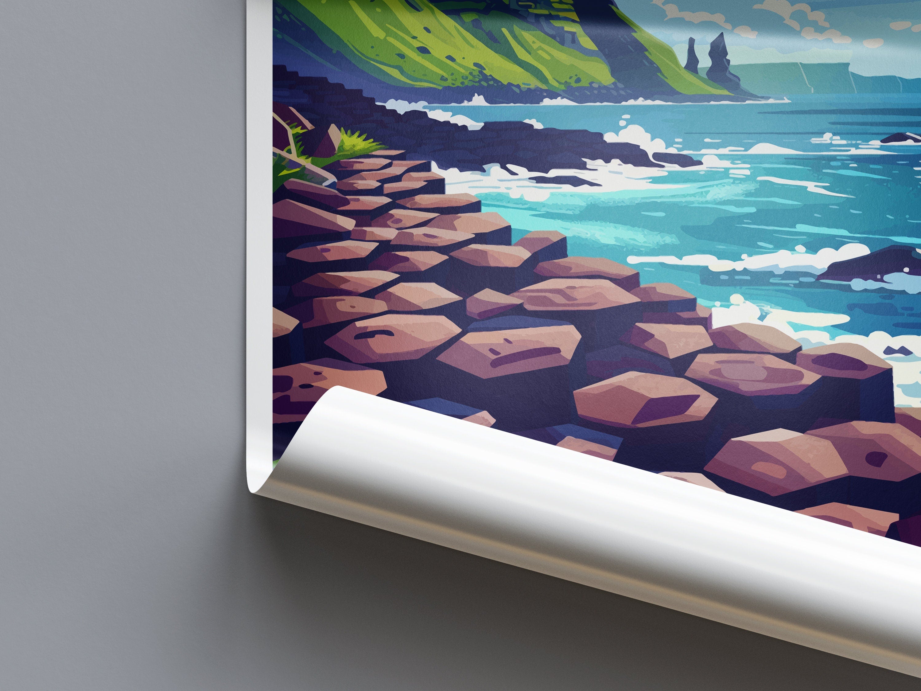 Giant's Causeway Print Giant's Causeway Home Décor Landscape Print Giant's Causeway