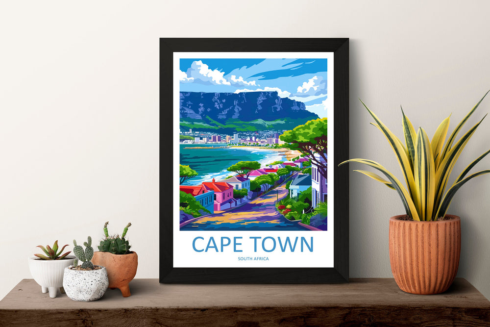 Cape Town Travel Print Wall Art Cape Town Wall Hanging Home Décor Cape Town Gift Art Lovers South Africa Art Print Cape Town Wall Décor Art