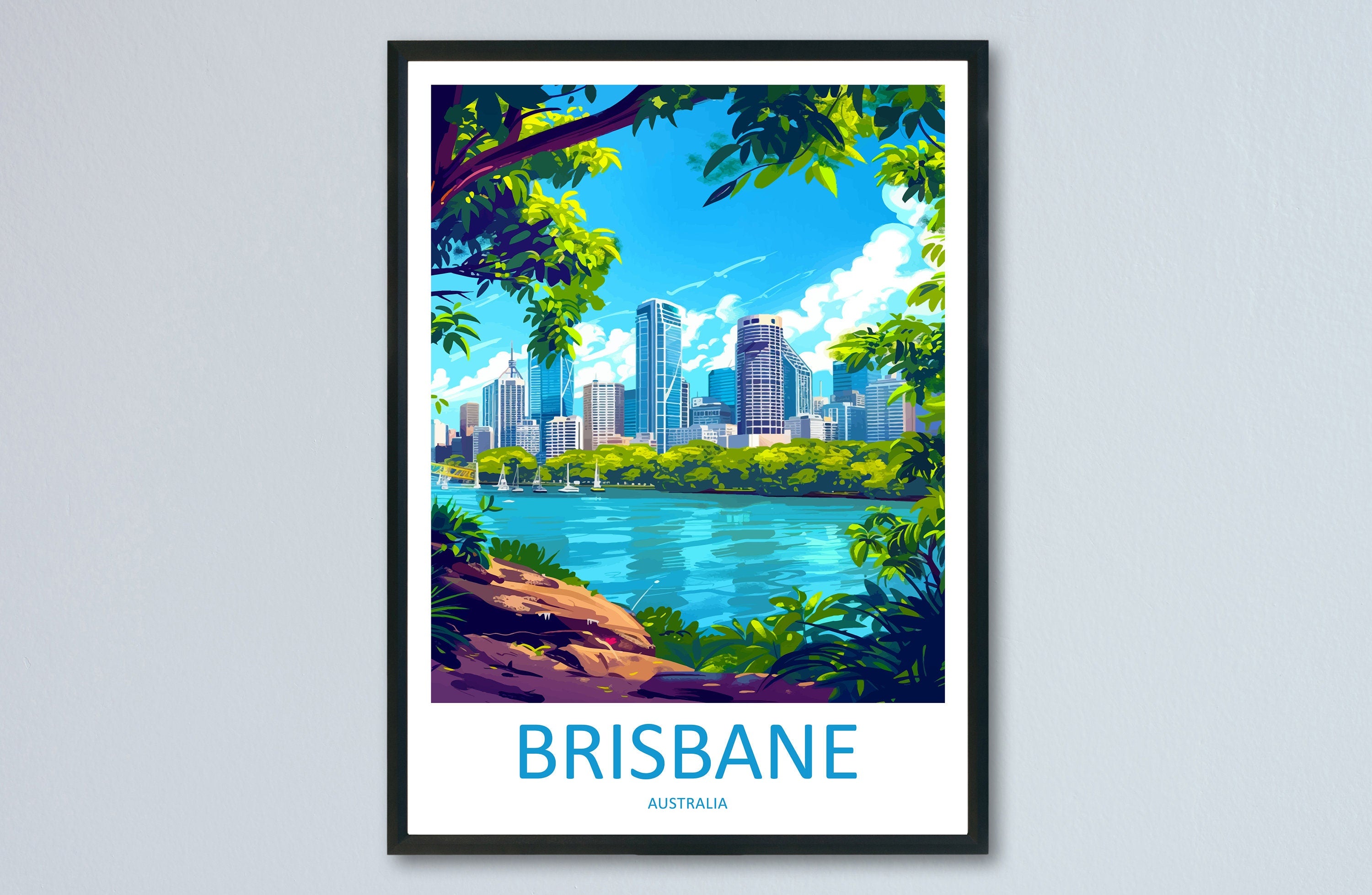 Brisbane Travel Print