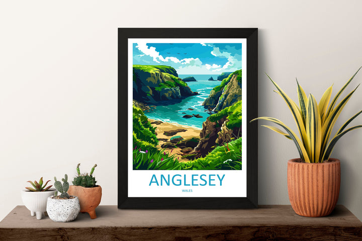 Anglesey Travel Print Wall Art Anglesey Wall Hanging Home Decoration Anglesey Gift Art Lovers Wall Art Print Art Anglesey Print Anglesey Art