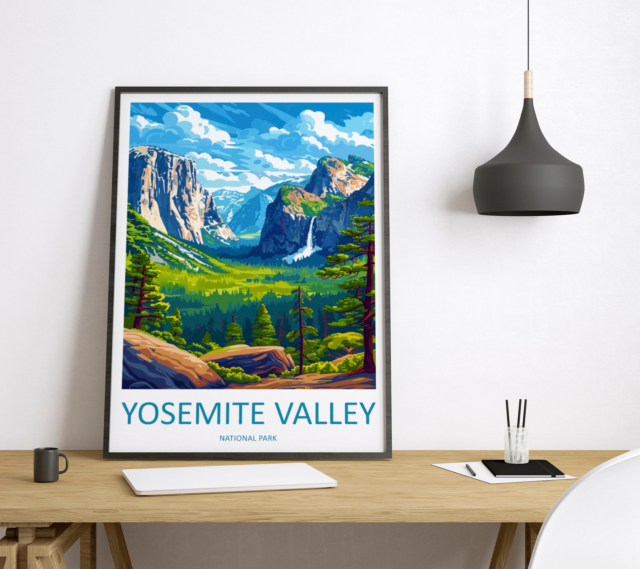 Yosemite Valley National Park Travel Print