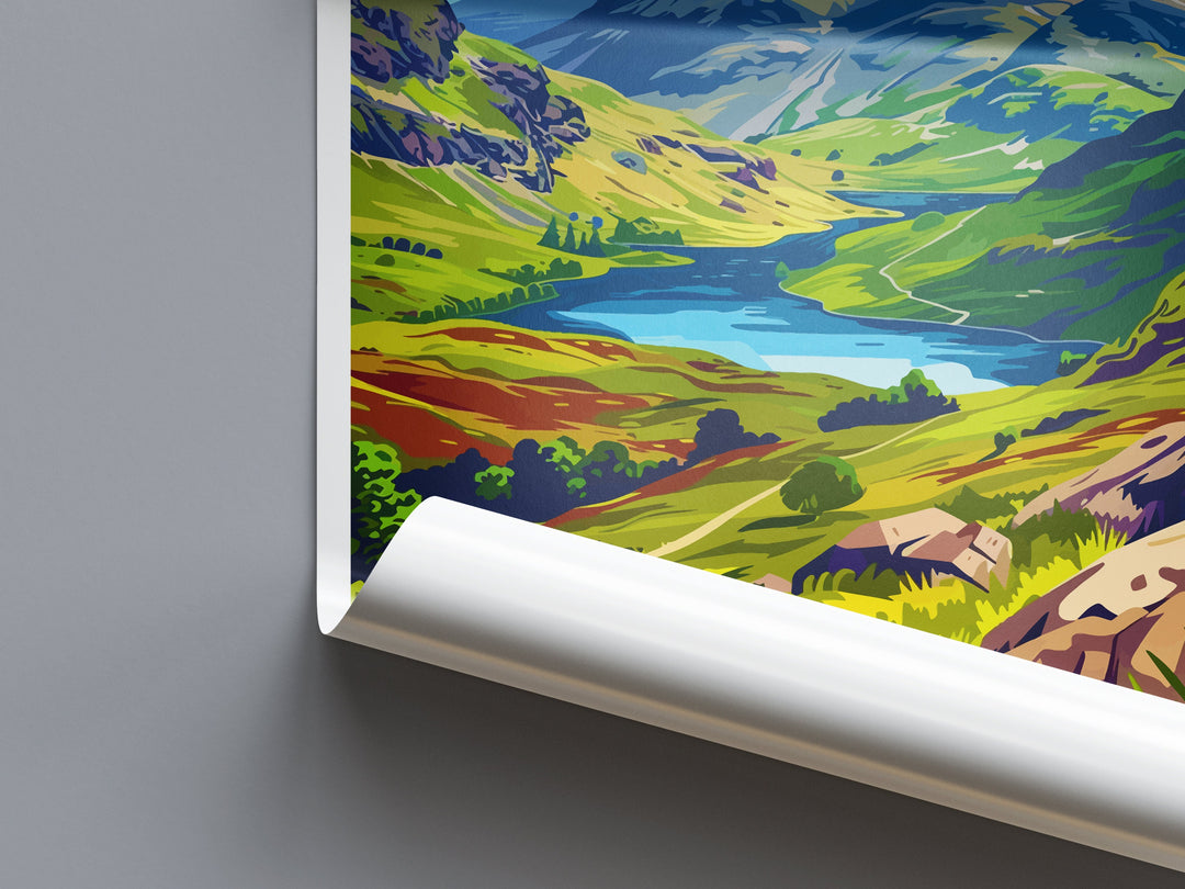 Scafell Pike Travel Print Wall Art Scafell Pike Wall Hanging Home Décor Scafell Pike Gift Art Lovers England Art Lover Gift Scafell Pike