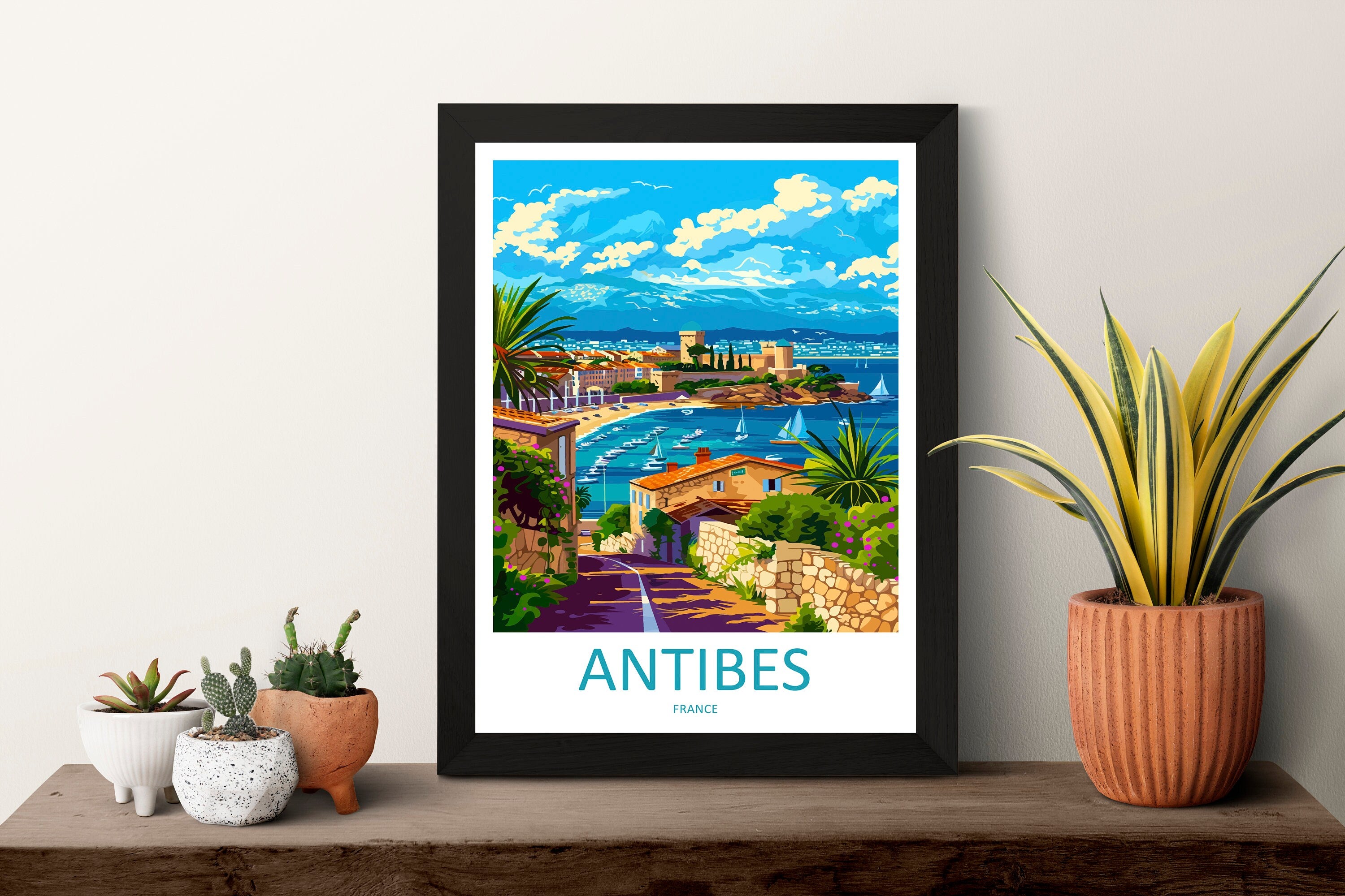 Antibes Travel Print Wall Art Antibes Wall Hanging Home Décor Antibes Gift Art Lovers France Art Lover Gift Antibes Print France Artwork