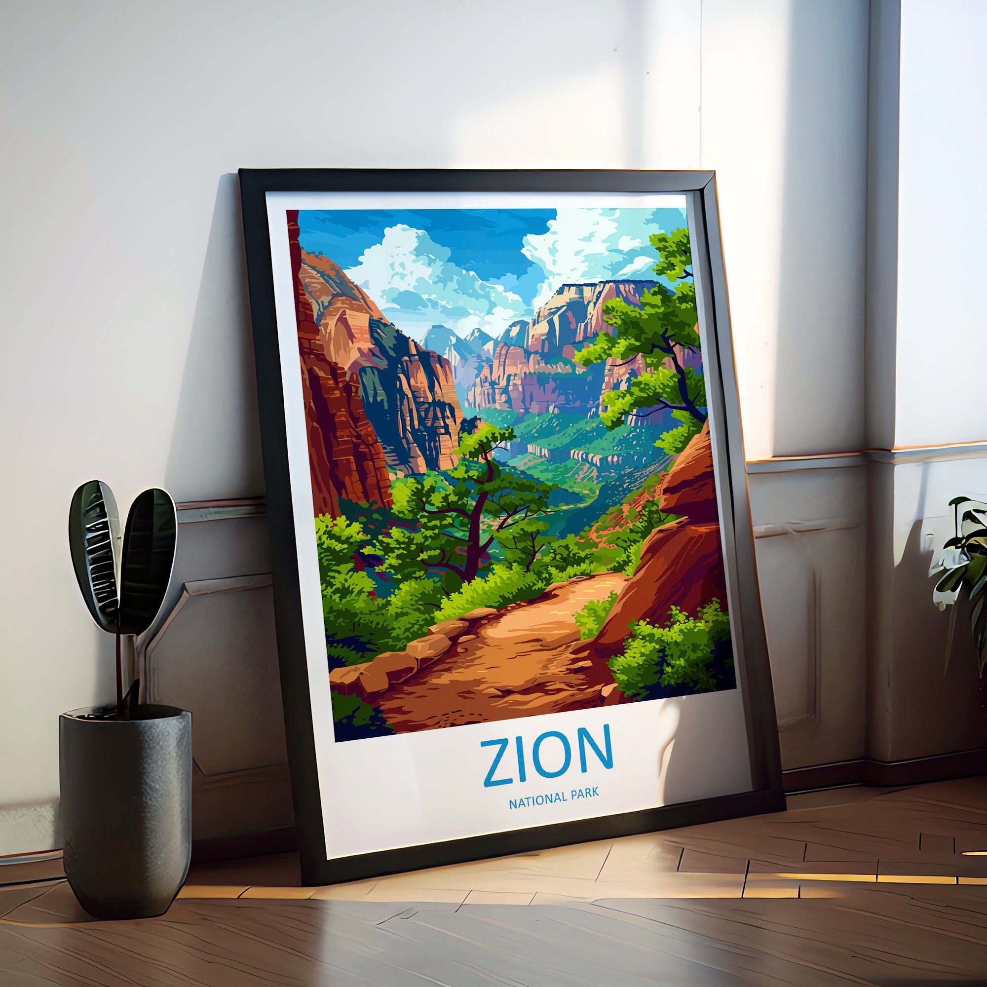 Zion National Park Travel Print Wall Art Zion National Park Wall Hanging Home Décor Zion National Park Art Lovers Utah Art Lover Gift