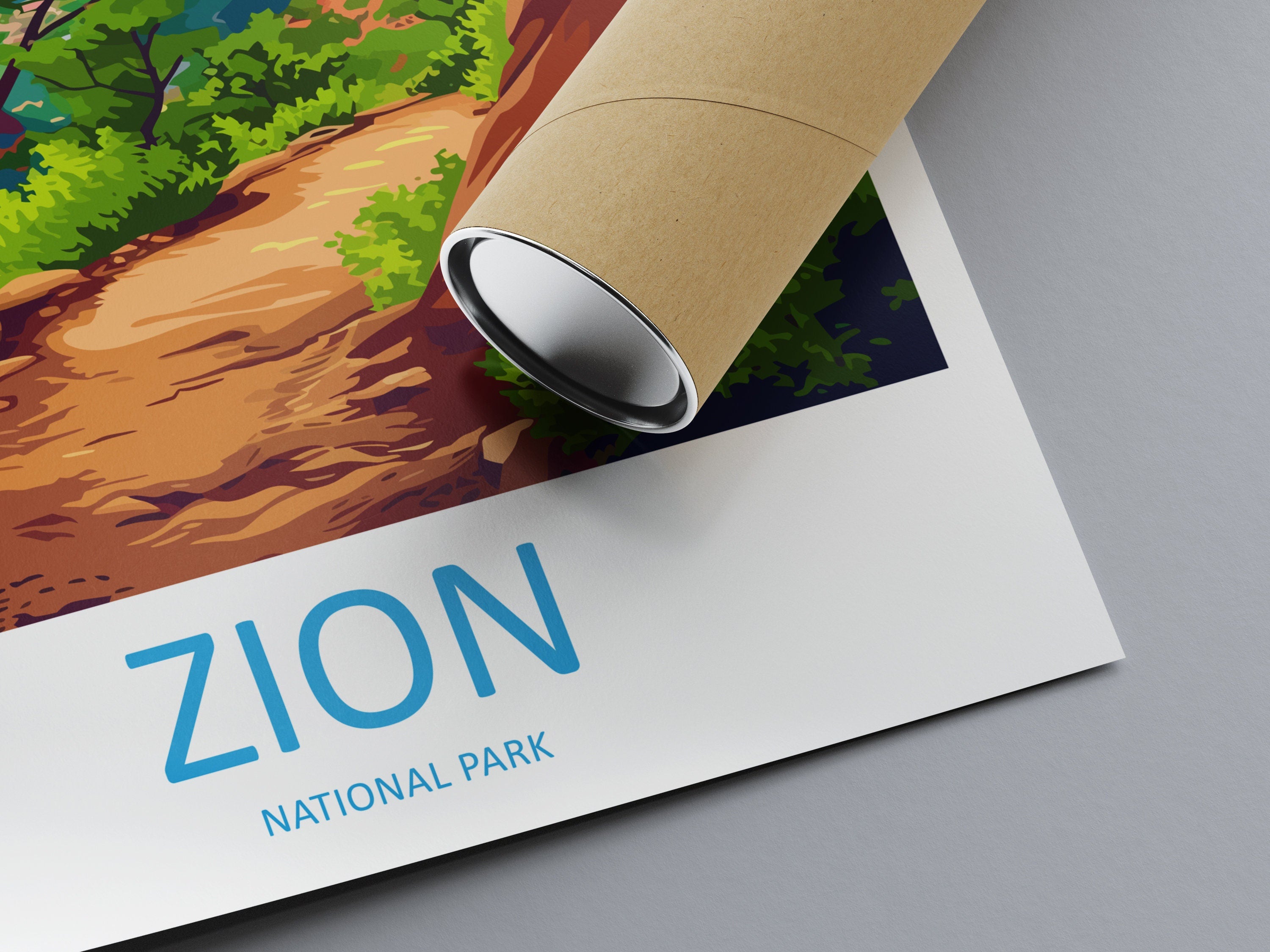 Zion National Park Travel Print Wall Art Zion National Park Wall Hanging Home Décor Zion National Park Art Lovers Utah Art Lover Gift