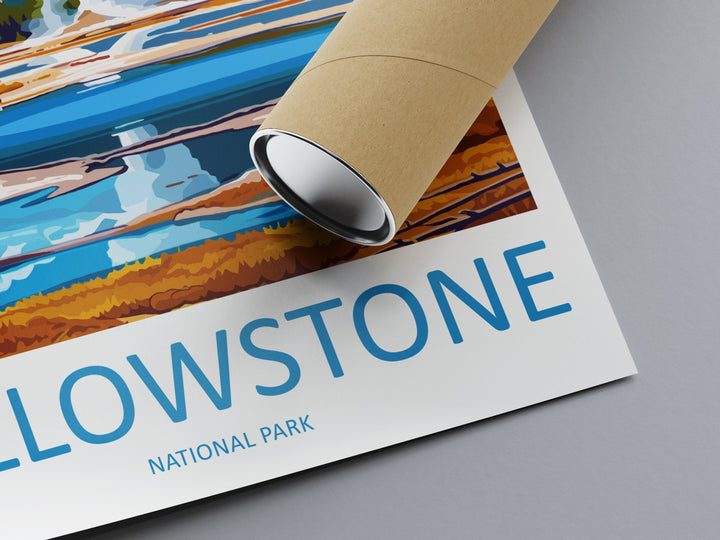 Yellowstone National Park Travel Print Wall Art Yellowstone National Park Wall Hanging Home Décor Yellowstone National Park Art Gift Poster