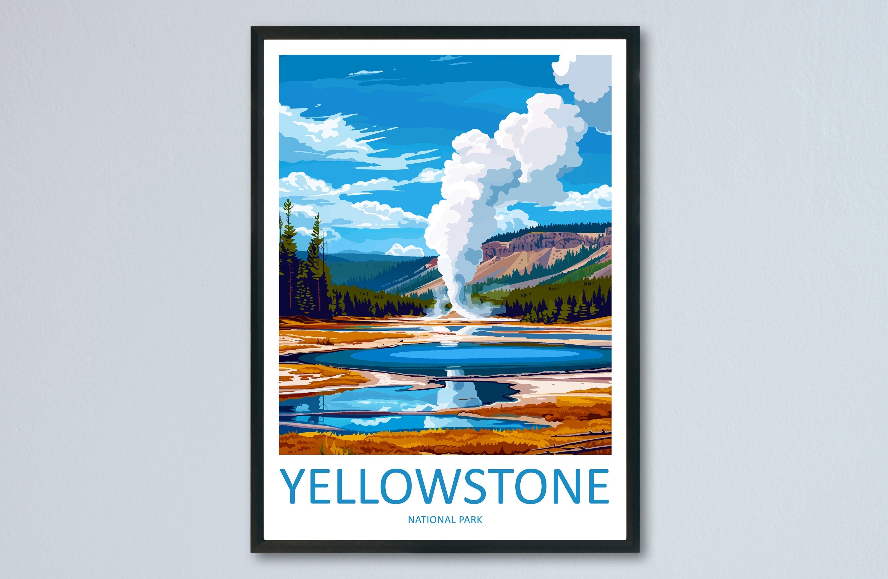 Yellowstone National Park Travel Print