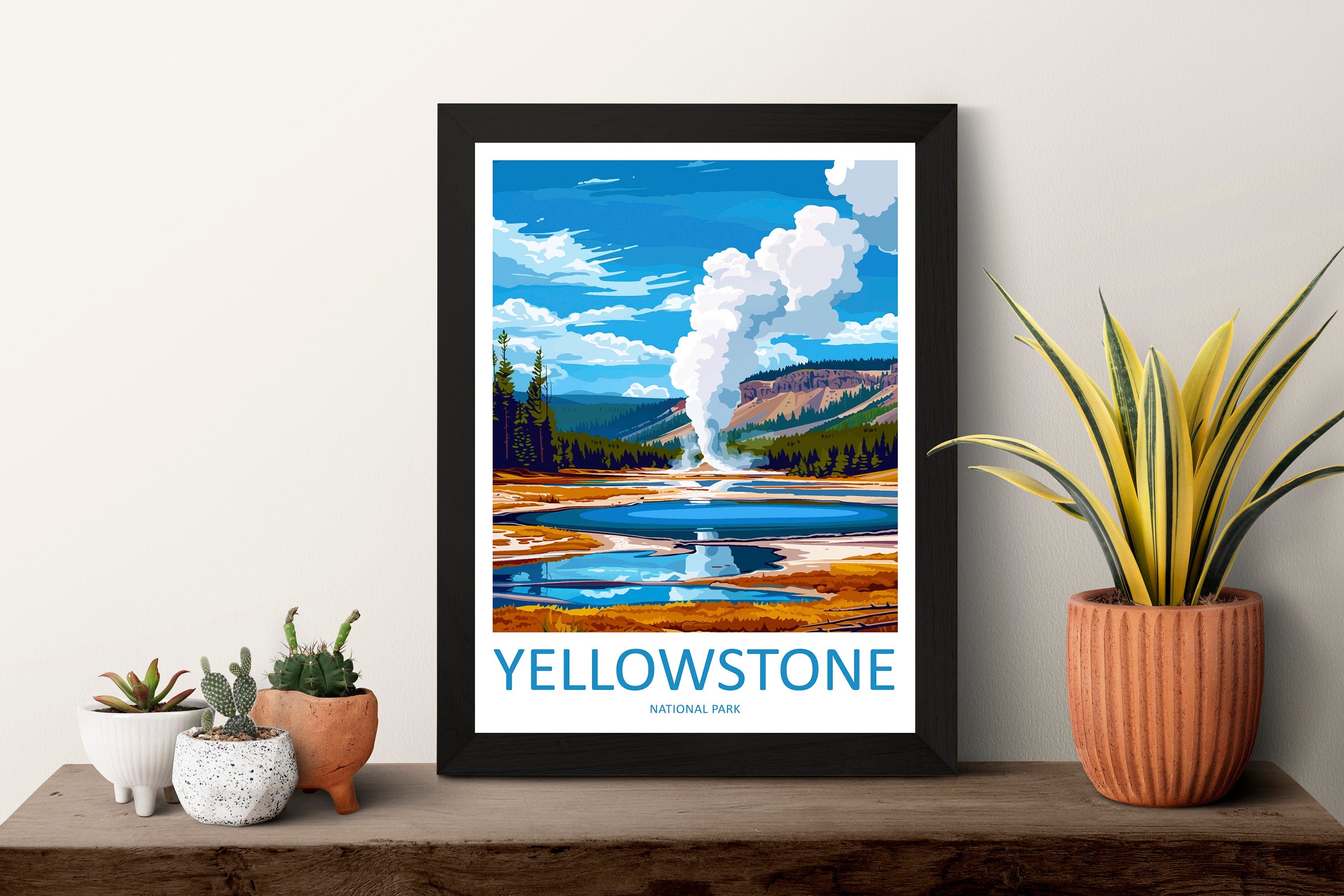 Yellowstone National Park Travel Print