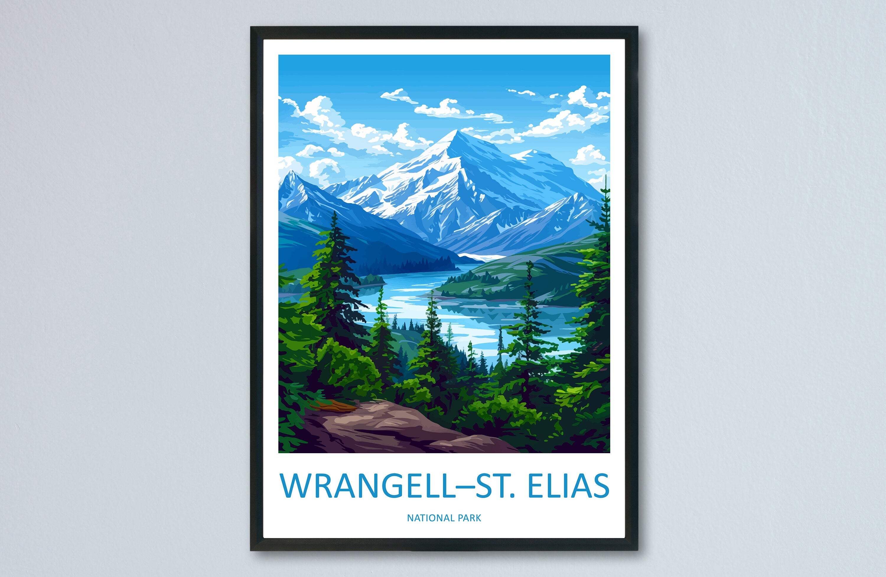 Wrangell-St. Elias National Park Travel Print Wall Art Wrangell-St. Elias National Park Wall Hanging Home Décor Wrangell-St. Elias National