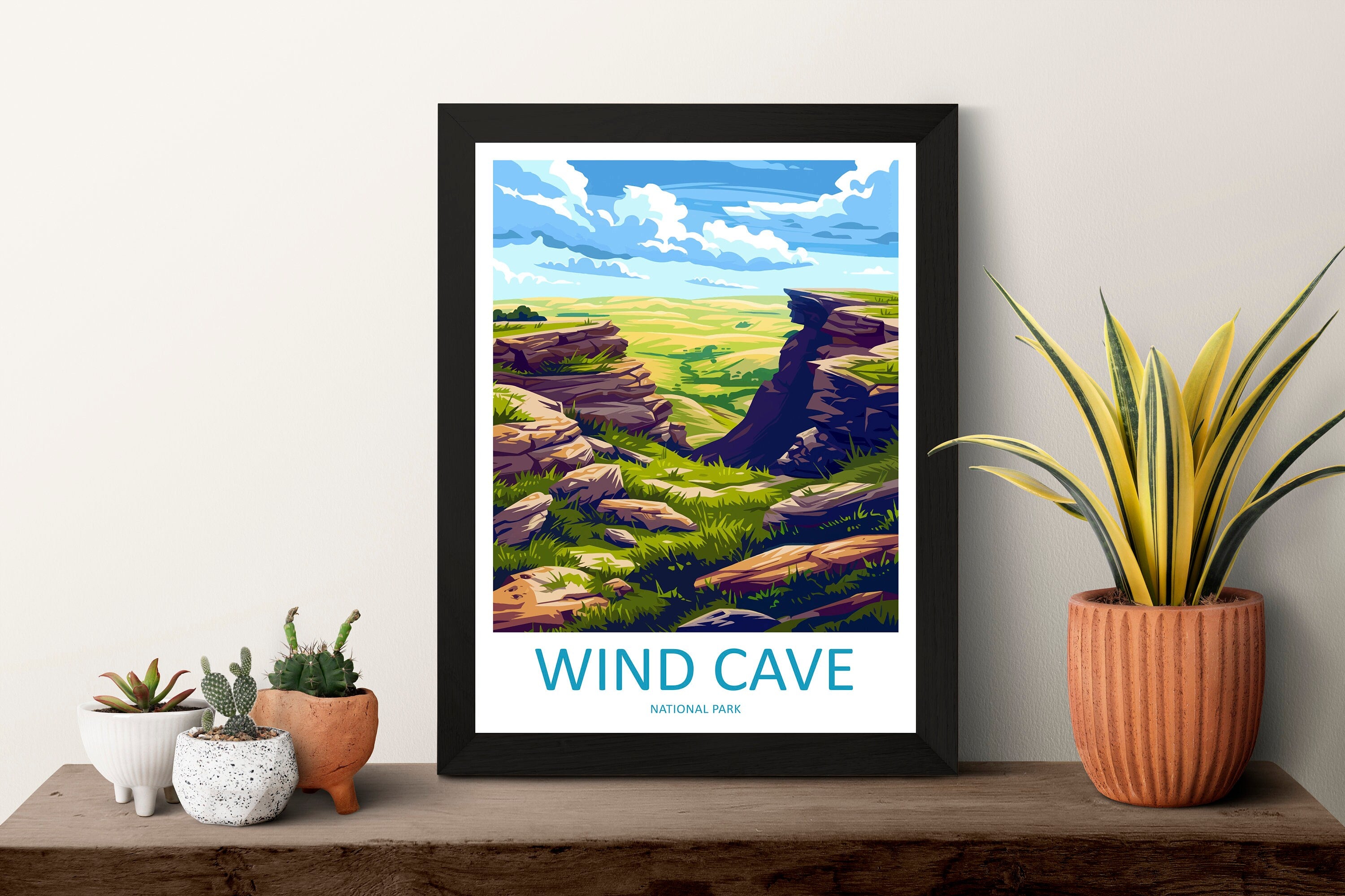 Wind Cave National Park Travel Print Wall Art Wind Cave National Park Wall Hanging Home Décor Wind Cave National Park