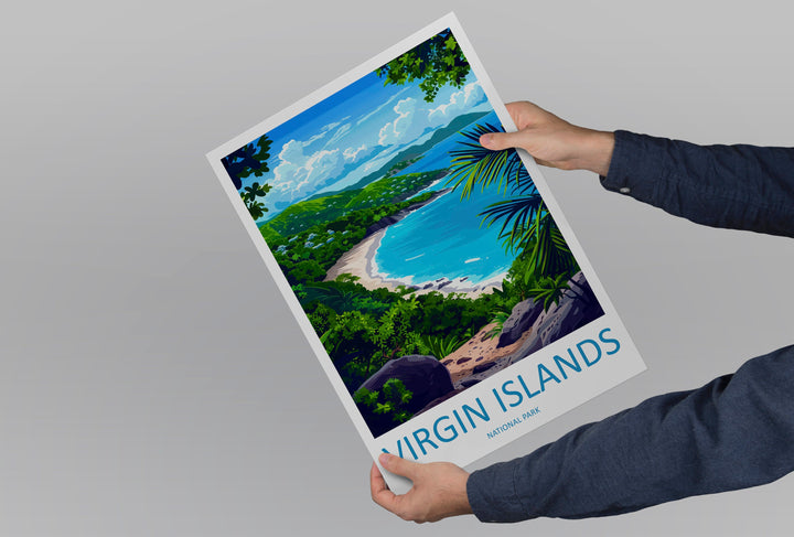 US Virgin Islands Travel Print Wall Art US Virgin Islands Wall Hanging Home Décor US Virgin Islands Gift Art Lovers Wall Art Caribbean