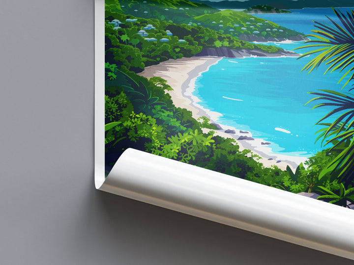 US Virgin Islands Travel Print Wall Art US Virgin Islands Wall Hanging Home Décor US Virgin Islands Gift Art Lovers Wall Art Caribbean