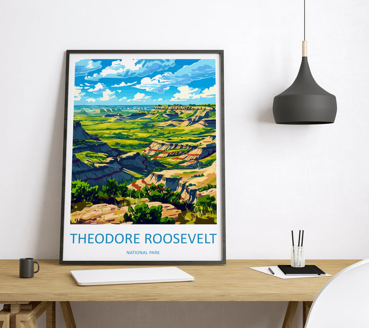 Theodore Roosevelt National Park Travel Print Wall Art Theodore Roosevelt National Park Wall Hanging Home Décor Theodore Roosevelt National