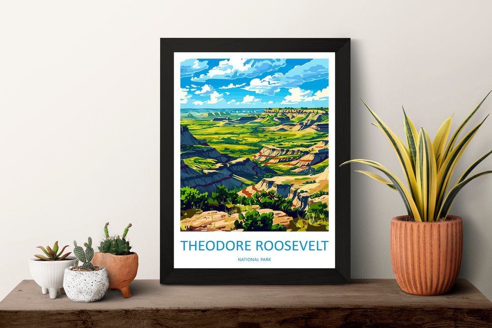 Theodore Roosevelt National Park Travel Print Wall Art Theodore Roosevelt National Park Wall Hanging Home Décor Theodore Roosevelt National