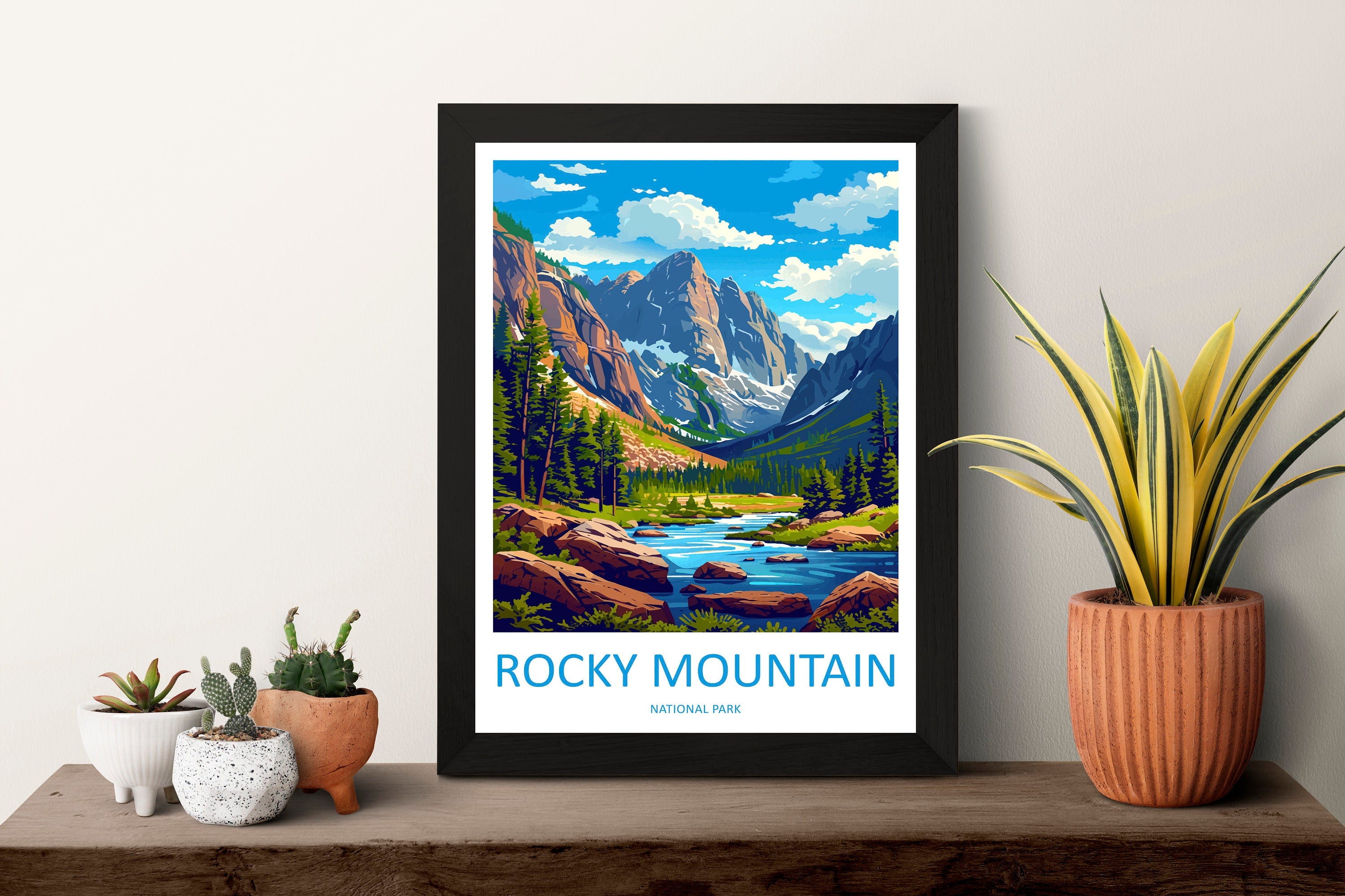 Rocky Mountain National Park Travel Print Wall Art Rocky Mountain Wall Hanging Home Décor Rocky Mountain Gift Art Lovers Colorado Art
