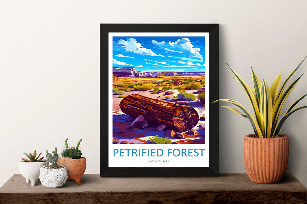 Petrified Forest National Park Travel Print Wall Art Petrified Forest Wall Hanging Home Décor Petrified Forest Gift Art Lovers Arizona Art