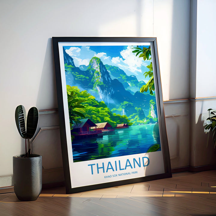 Khao Sok National Park Travel Print Wall Art Khao Sok Wall Hanging Home Decor Khao Sok Art Lovers Wall Art Thailand Travel Print Gift