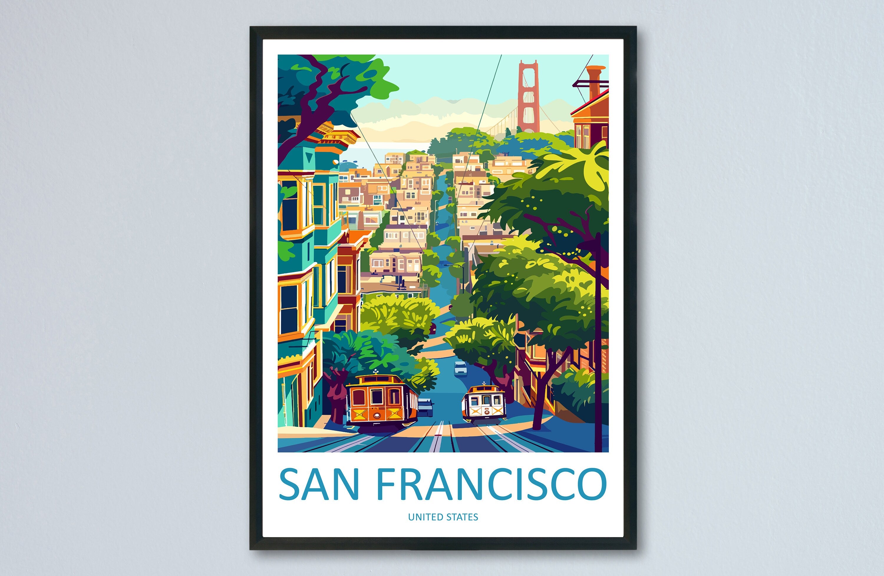 San Francisco Golden Gate Travel Print