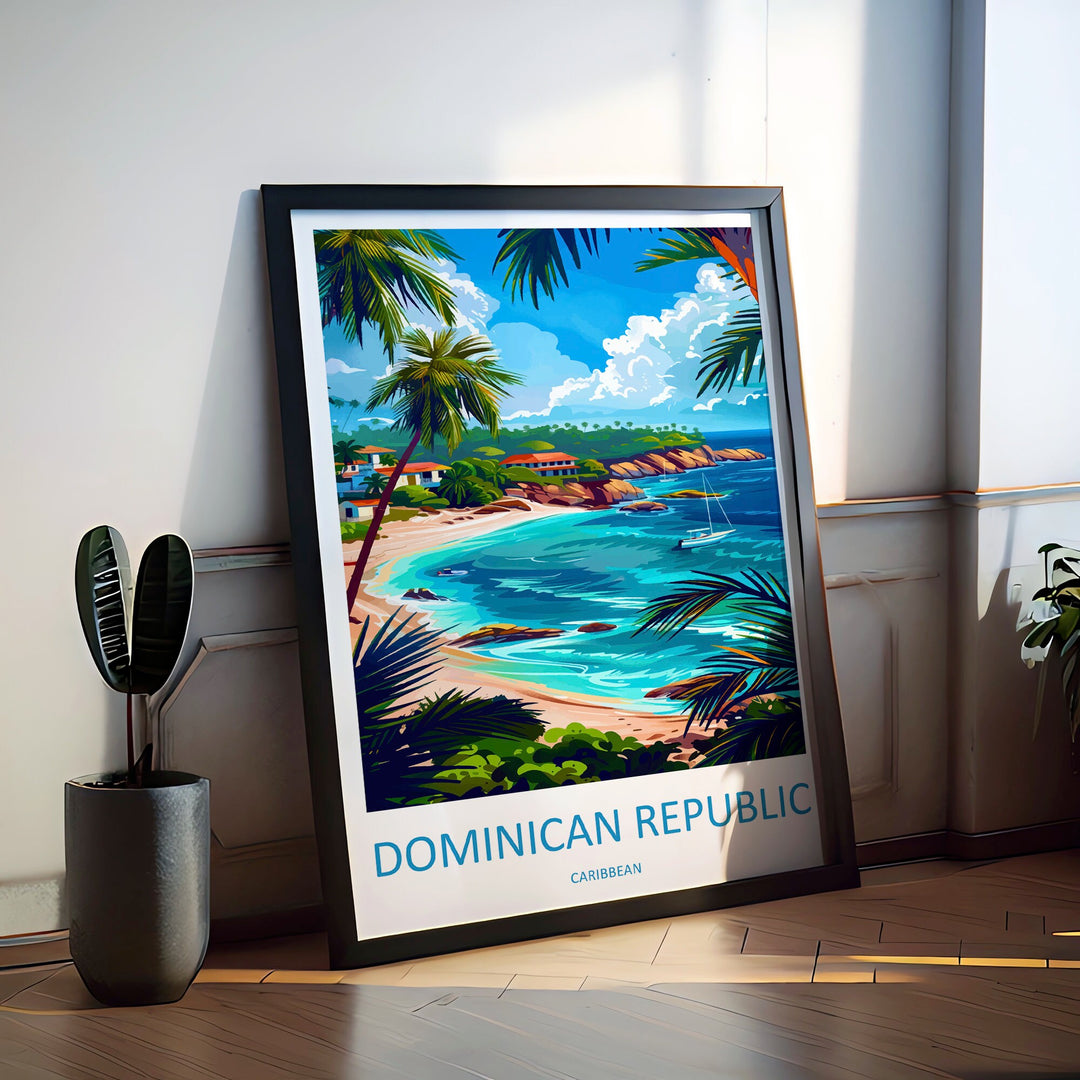 Dominican Republic Travel Print Wall Art Dominican Republic Wall Hanging Home Décor Dominican Republic Gift Art Lovers Wall Art Caribbean