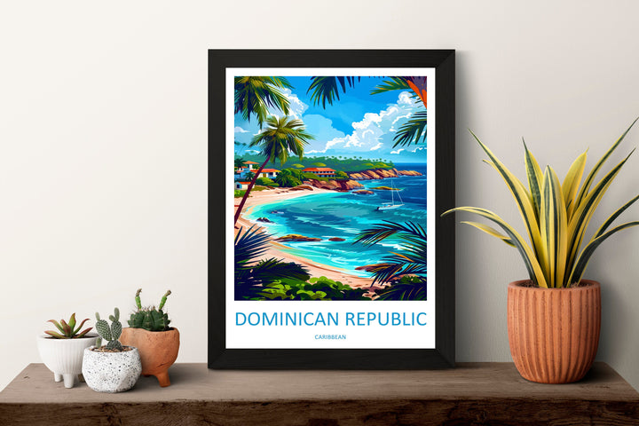 Dominican Republic Travel Print Wall Art Dominican Republic Wall Hanging Home Décor Dominican Republic Gift Art Lovers Wall Art Caribbean