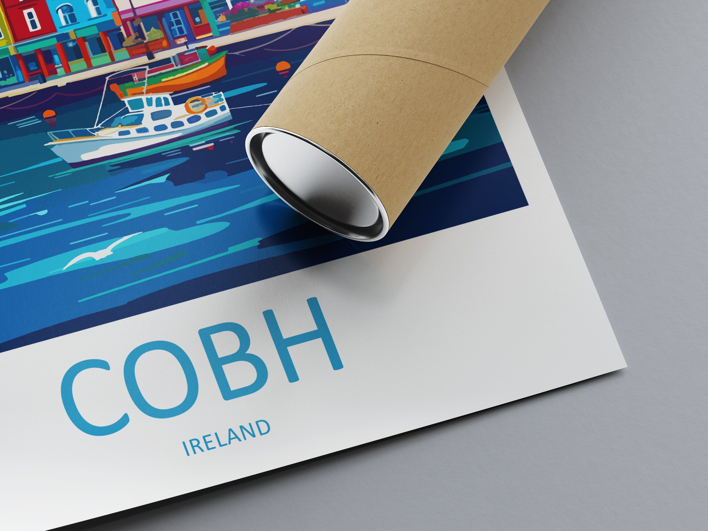 Cobh Skyline Print Cobh Home Decor Skyline City Art Print Cobh