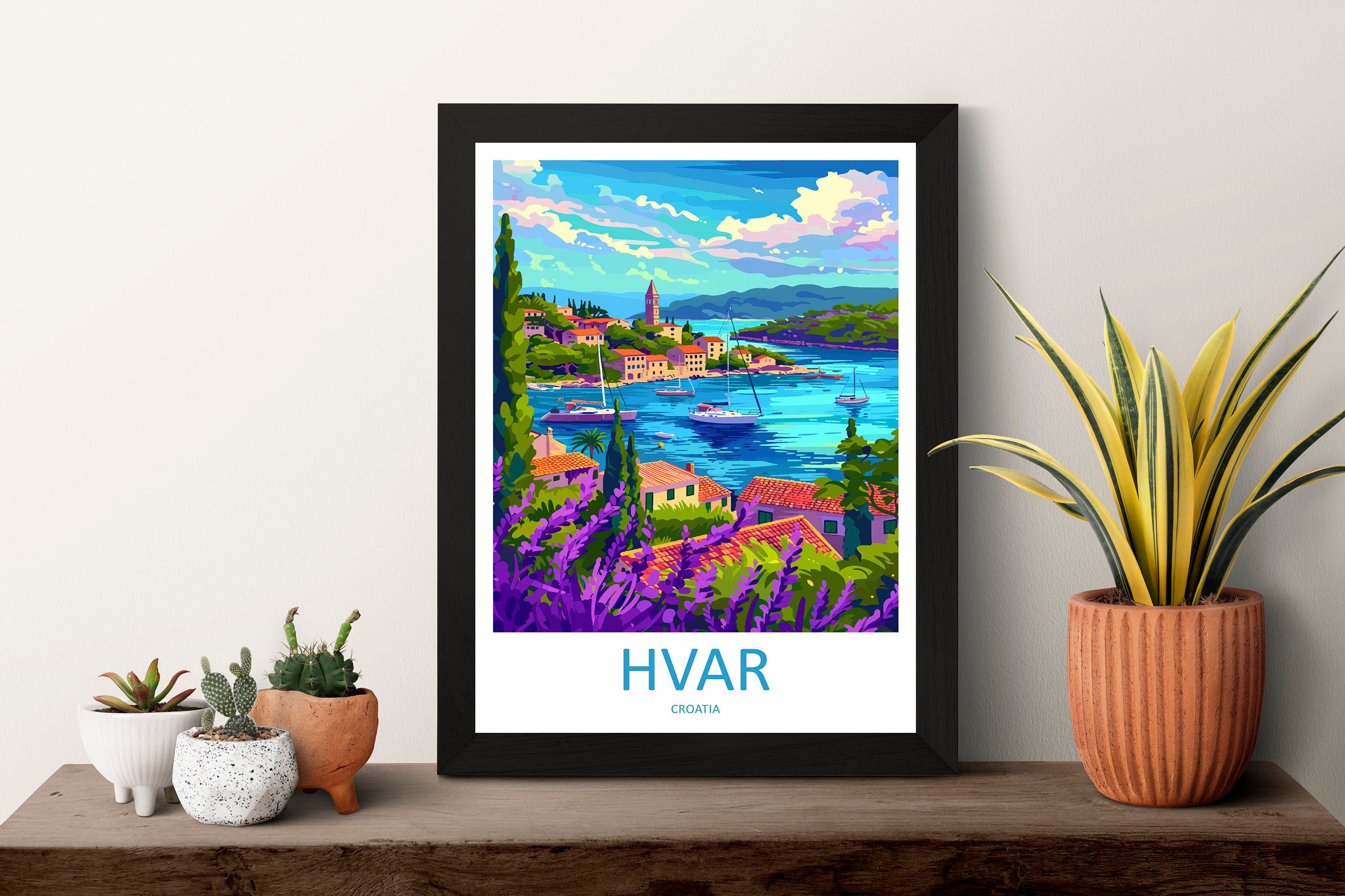 Hvar Travel Print Hvar Home Décor Croatia Island Art Print Hvar Wall Print For Croatia Gift Wall Hanging Hvar Artwork Hvar Harbour Décor