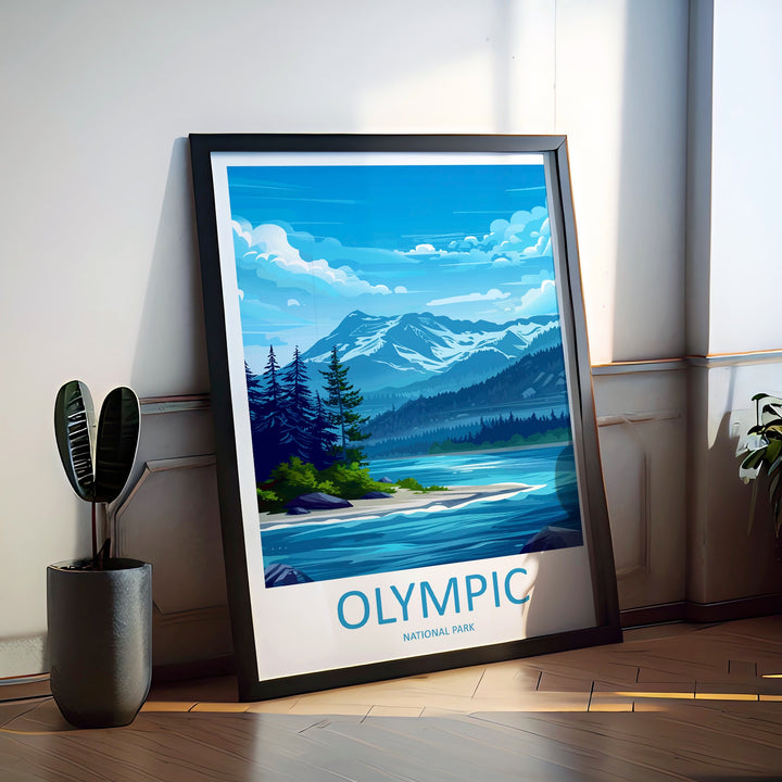 Olympic National Park Travel Print Wall Art Olympic National Park Wall Hanging Home Décor Olympic National Park Art Gift Poster