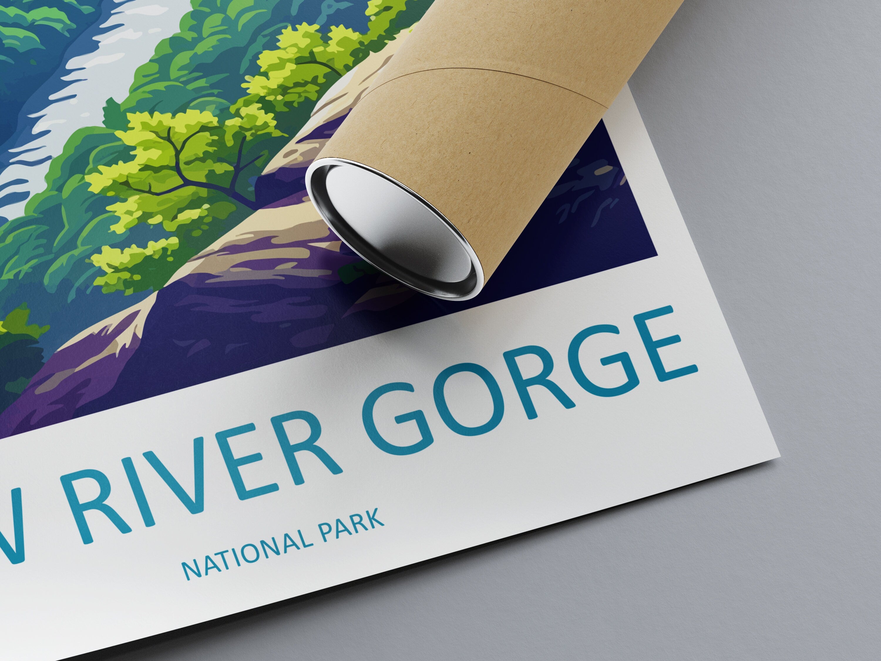 New River Gorge Print New River Gorge Home Décor National Park Art Print New River Gorge Wall Print For Park Gift Wall Hanging