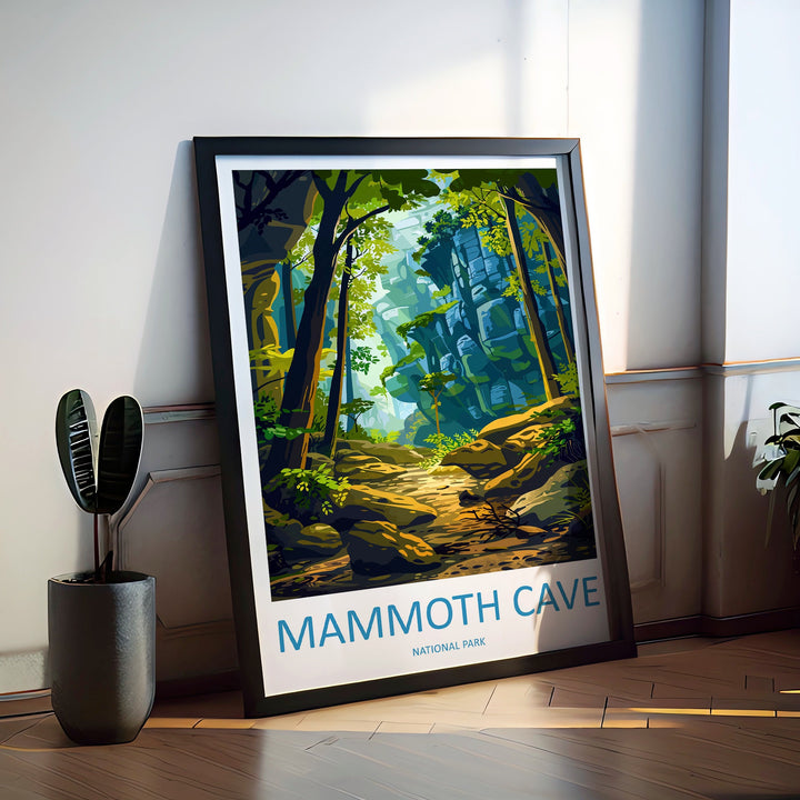 Mammoth Cave National Park Travel Print Wall Art Mammoth Cave Wall Hanging Home Décor Mammoth Cave Gift Art Lovers Art Gift Lover Print