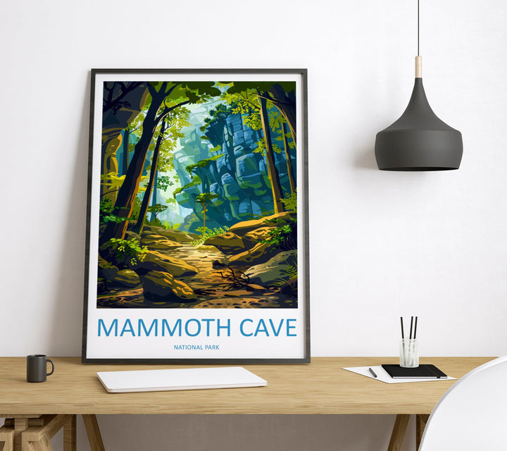 Mammoth Cave National Park Travel Print Wall Art Mammoth Cave Wall Hanging Home Décor Mammoth Cave Gift Art Lovers Art Gift Lover Print